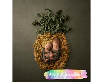 Pineapple Newborn Photography Background, Digital Download, Rainbow Baby Pineapple , 300dpi JPG