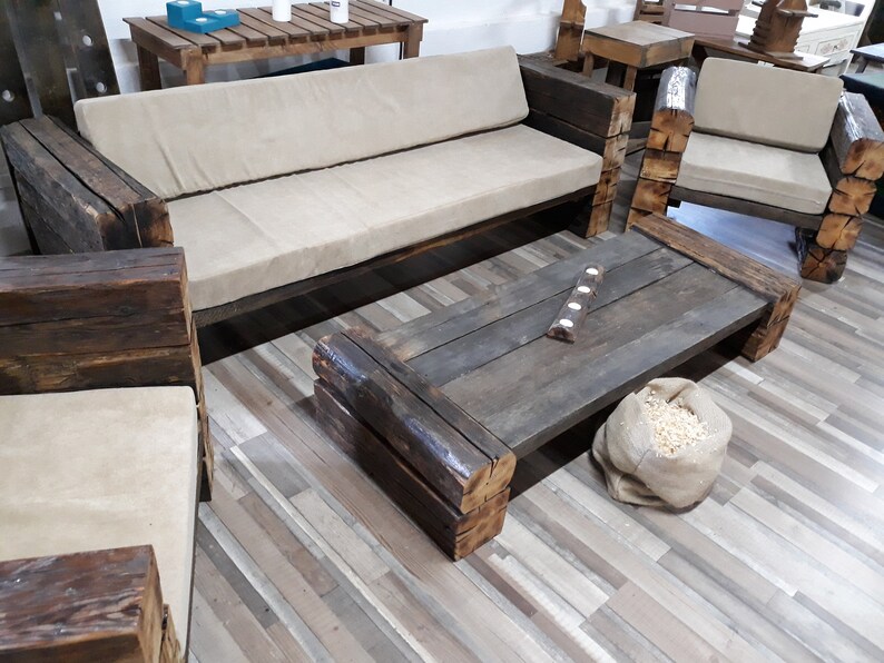 Reclaimed Wood Sofa Etsy