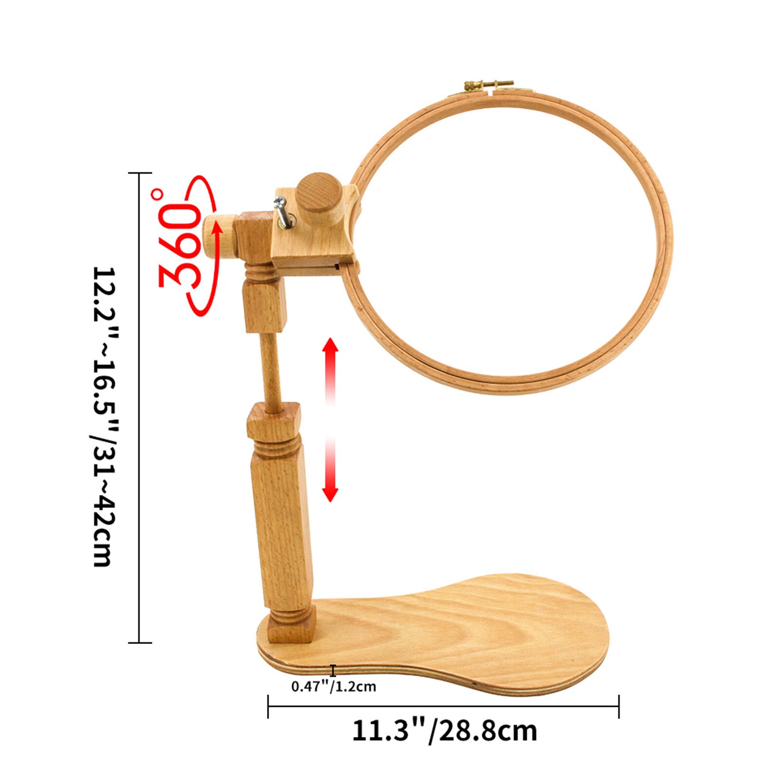 Rotated Wooden Embroidery Lap Stand for Any Hoops Cross Etsy