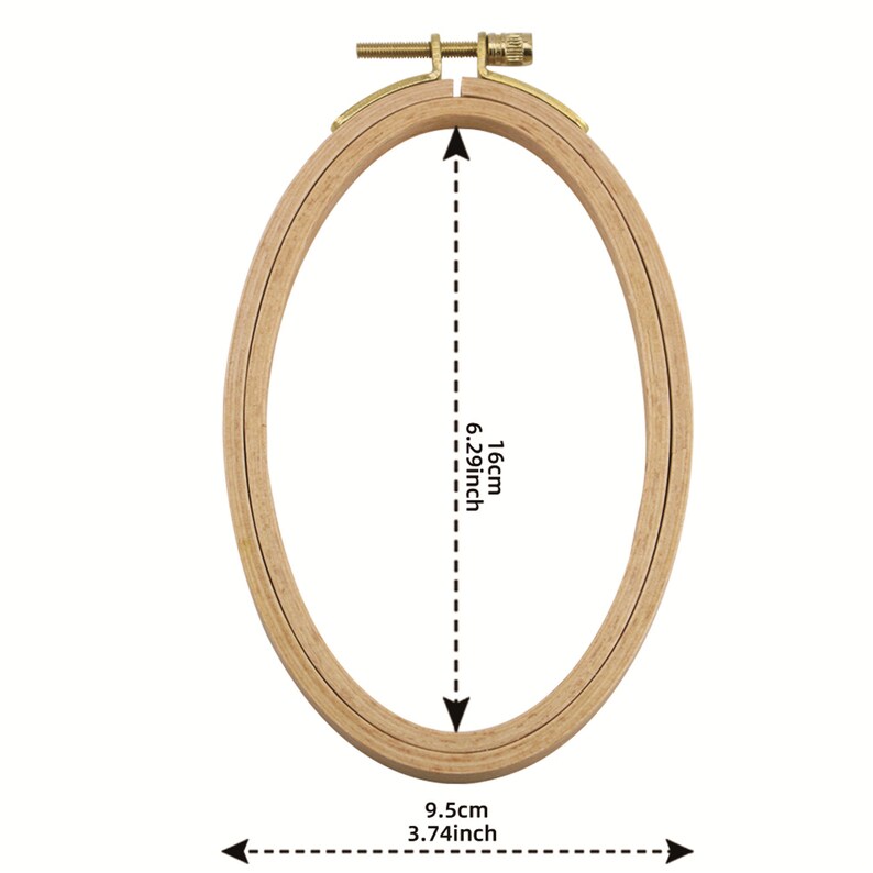 Oval Wooden Hoop for Cross Stitch Embroidery 6in Arts Etsy