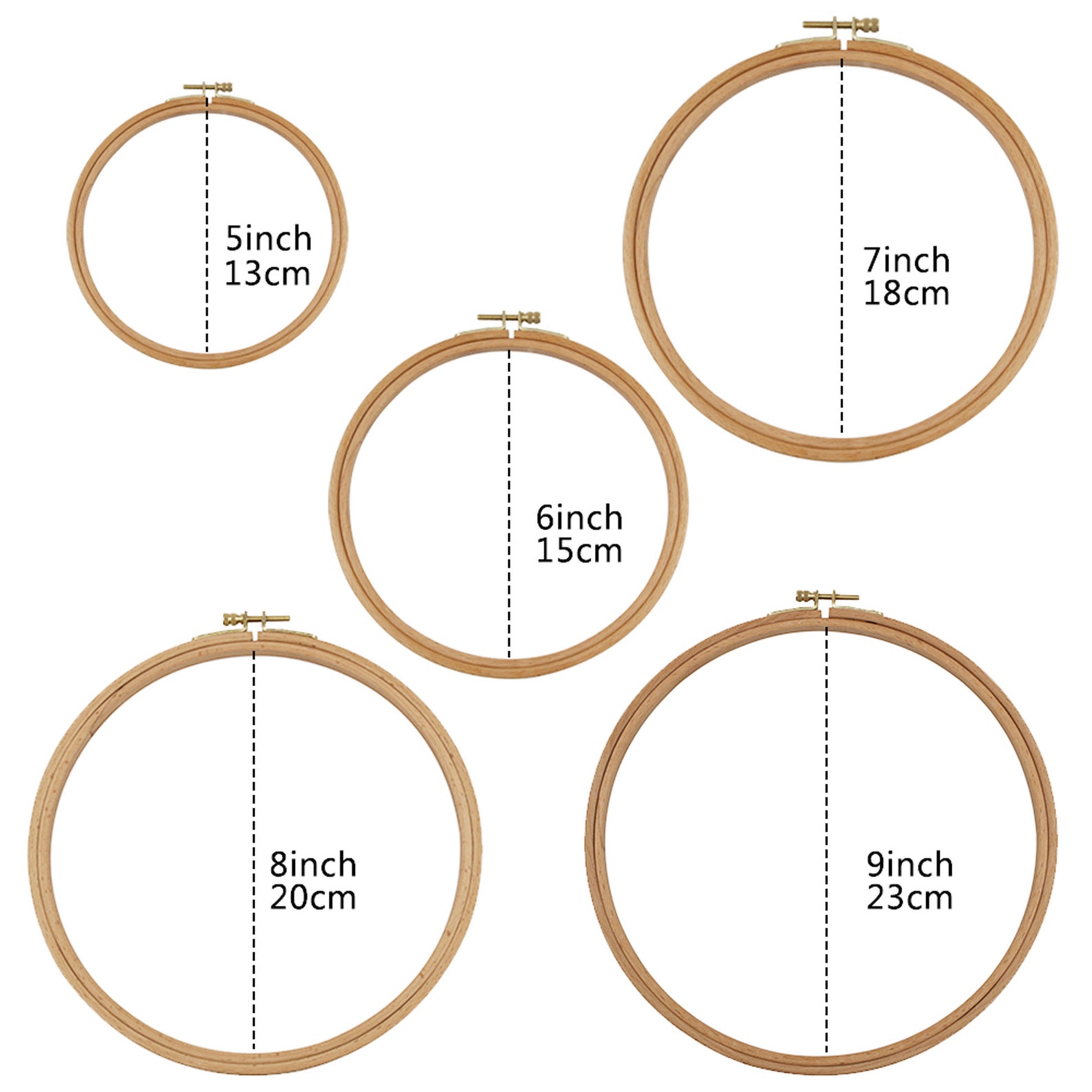 Wooden Hoop for Embroidery and Cross Stitch 9 8 7 6 5in Etsy