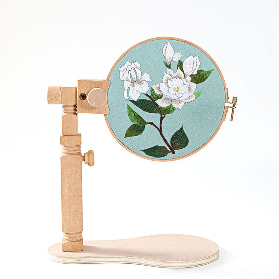 Rotated Wooden Embroidery Lap Stand for Any Hoops Cross Etsy