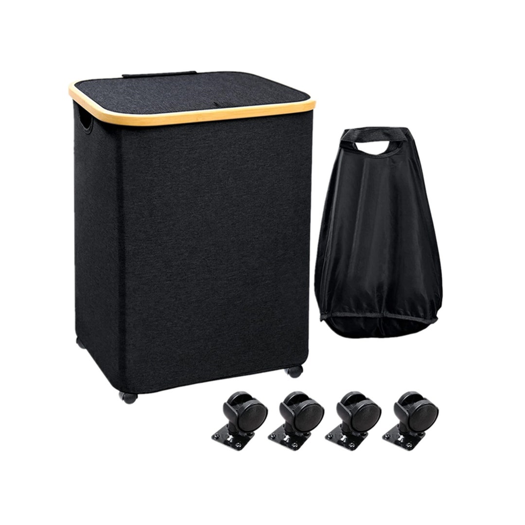 Large Laundry Hamper With Removable Mesh Bag 72L Bamboo Etsy