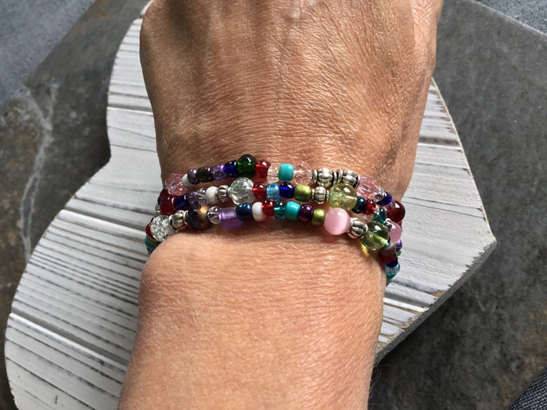 Czech glass bead stretch bracelets