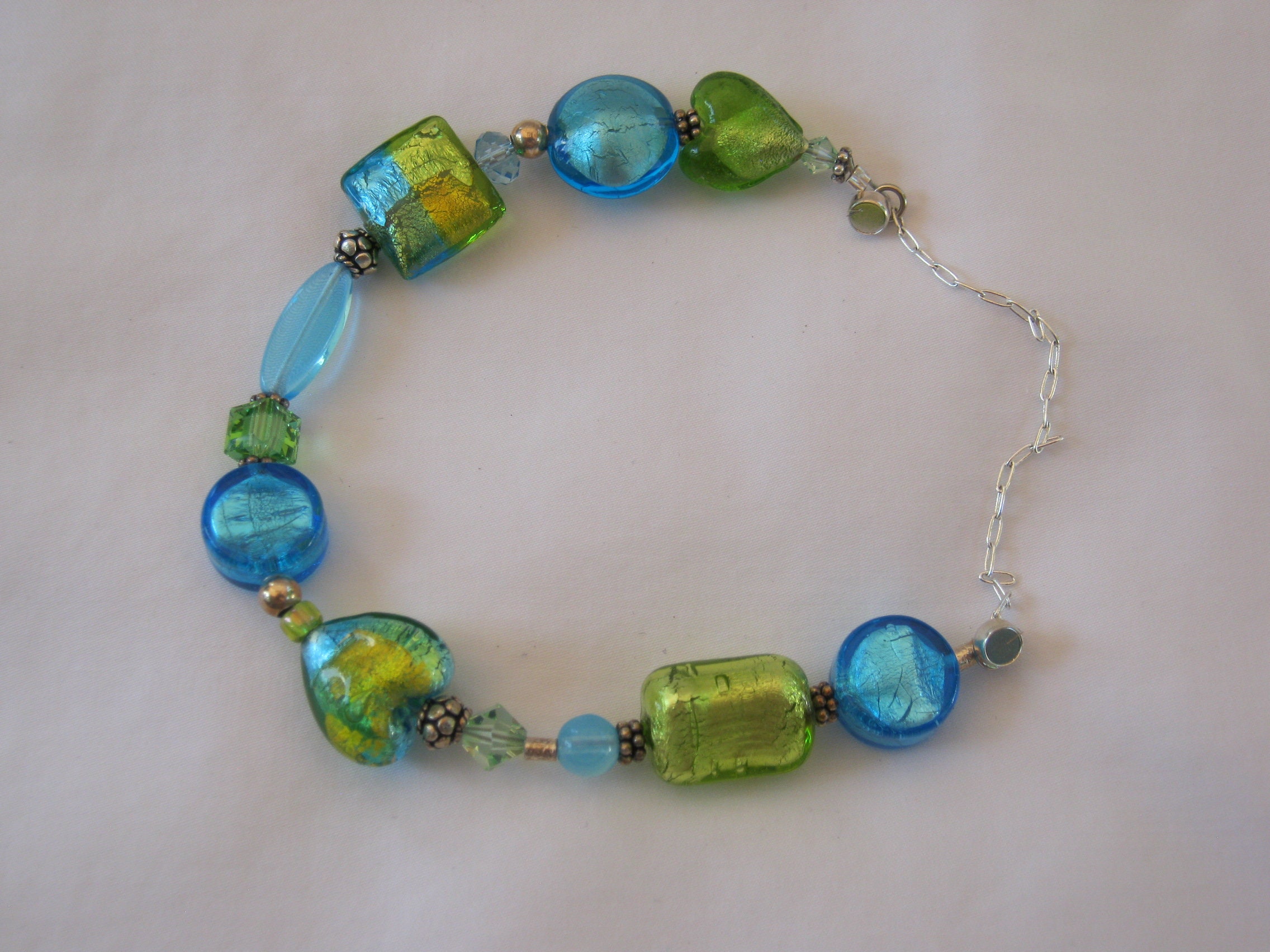 23.46cts Multicolor Italian Murano Glass 925 Sterling Silver Pendant Handmade By JaipurShopCo