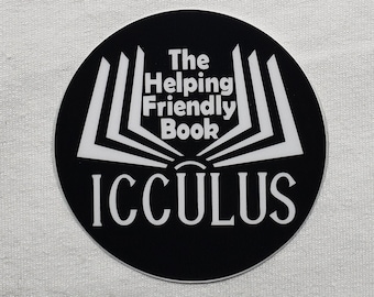 Icculus Helping Friendly Book Sticker | Indoor/Outdoor Vinyl Decal