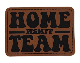 3.5” x 2.5” Home Team Patch | Laser Engraved | Rawhide/Black | Iron or stitch | Panic Fan Art