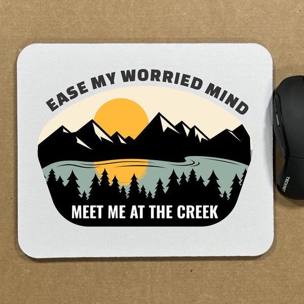 BMFS Meet Me At The Creek Printed Mouse Pad | 7.75" x 9.25" x.1/4" Rectangle  | Ink/Printed Image | Billy Strings inspired Art