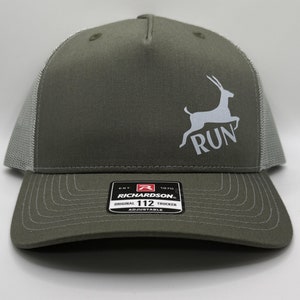 Antelope Run Offset Printed Graphics on a R112 | Classic Trucker Cap - Two-Tone | Snapback Cap