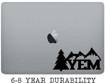 Pick Size/Color | YEM Tree & Mountains Sticker Transfer | In/Outdoor Vinyl Decal | Window Bumper Decal | Parody Lot Style Decal| Fan Art