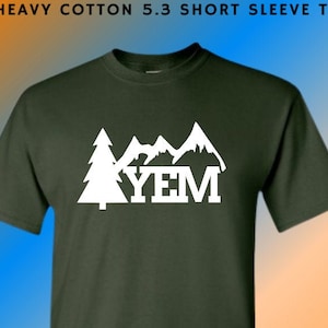 YEM Tree and Mountains Shirt | Pick Size & Colors | Parody Lot Style| Fan Art