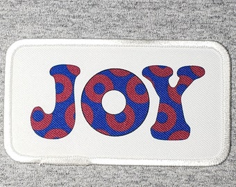Red Donut JOY Patch | Iron-On or Sew-On, Phishy Style Fan Art