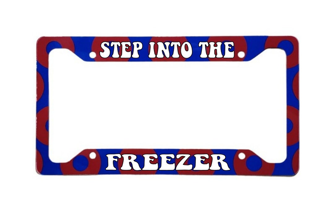 Step Into the Freezer License Plate Frame | Donut Parody Fan Art