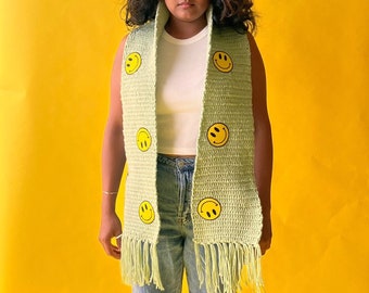 Crochet Smiley Scarf