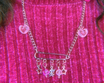 Pink Dice Necklace