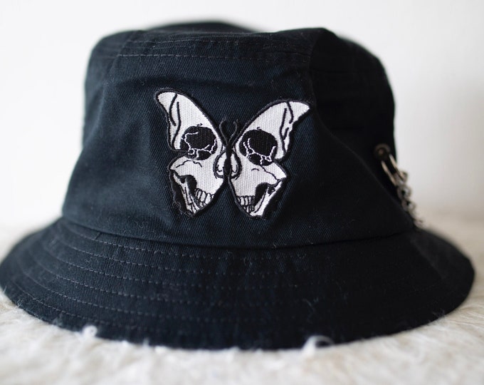 Skull Butterfly Bucket Hat