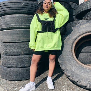 Neon Green Butterfly Hoodie image 2