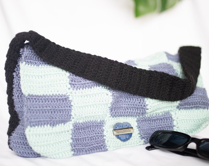 Checkered Crochet Bag