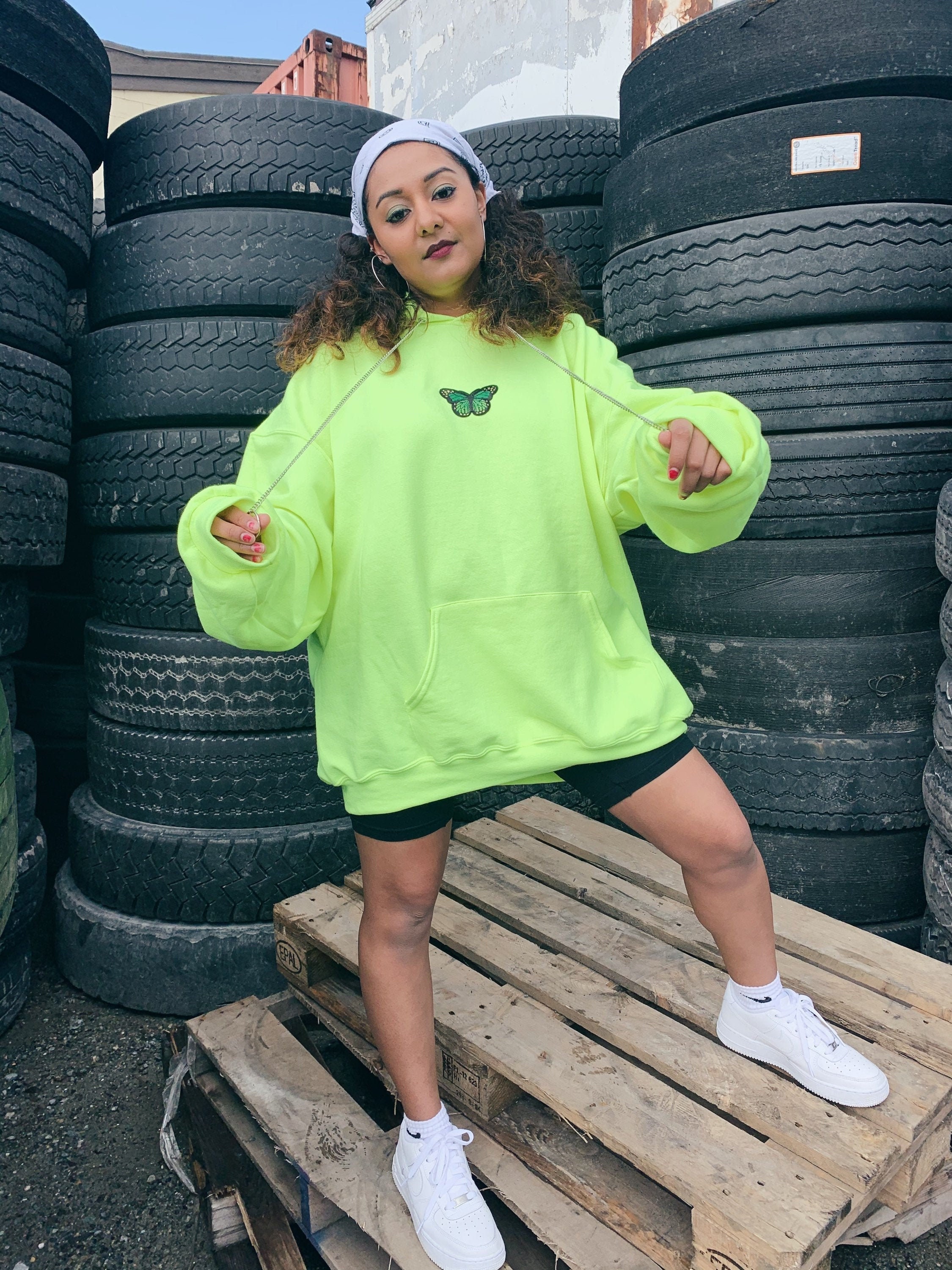 Custom Neon Green Hoodies, Neon Green Mens Hoodie