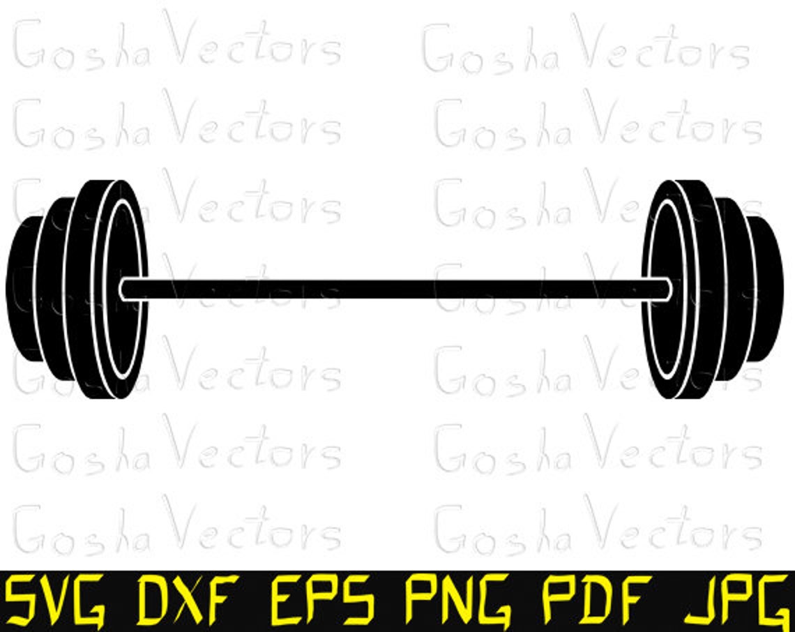 Barbell SVG Dumbbell Svg Weight Svg Barbell Clipart | Etsy Norway