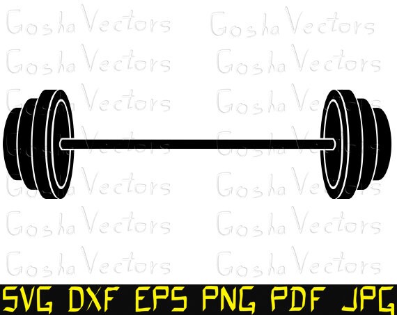 Barbell Svg Dumbbell Svg Weight Svg Barbell Clipart Etsy