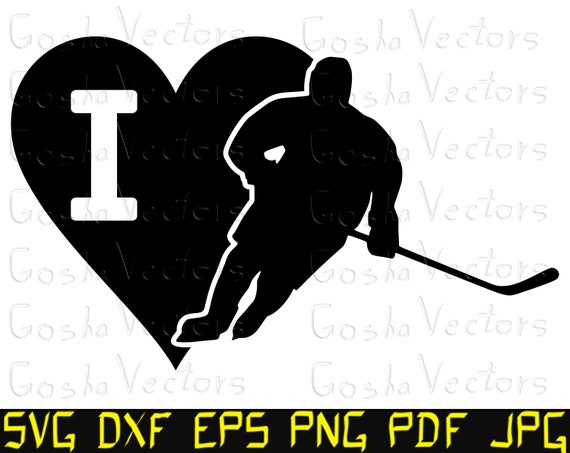 Download Ice Hockey Svg I Love Hockey Svg Sports Svg Heart Svg Cut Etsy