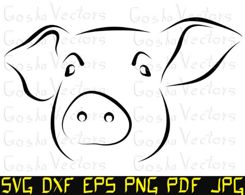 Download Pig face svg. Piggy face svg. Cutting file template Cameo ...