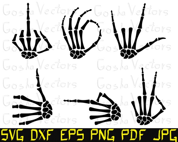 skeleton hands svg middle