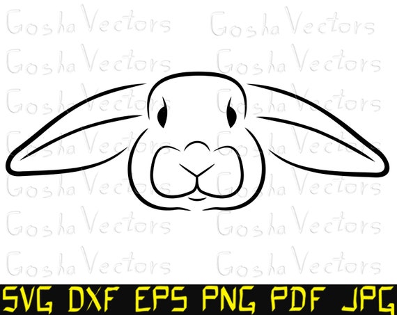 Download Rabbit Face Svg Bunny Face Svg Rabbit Svg Bunny Svg Etsy