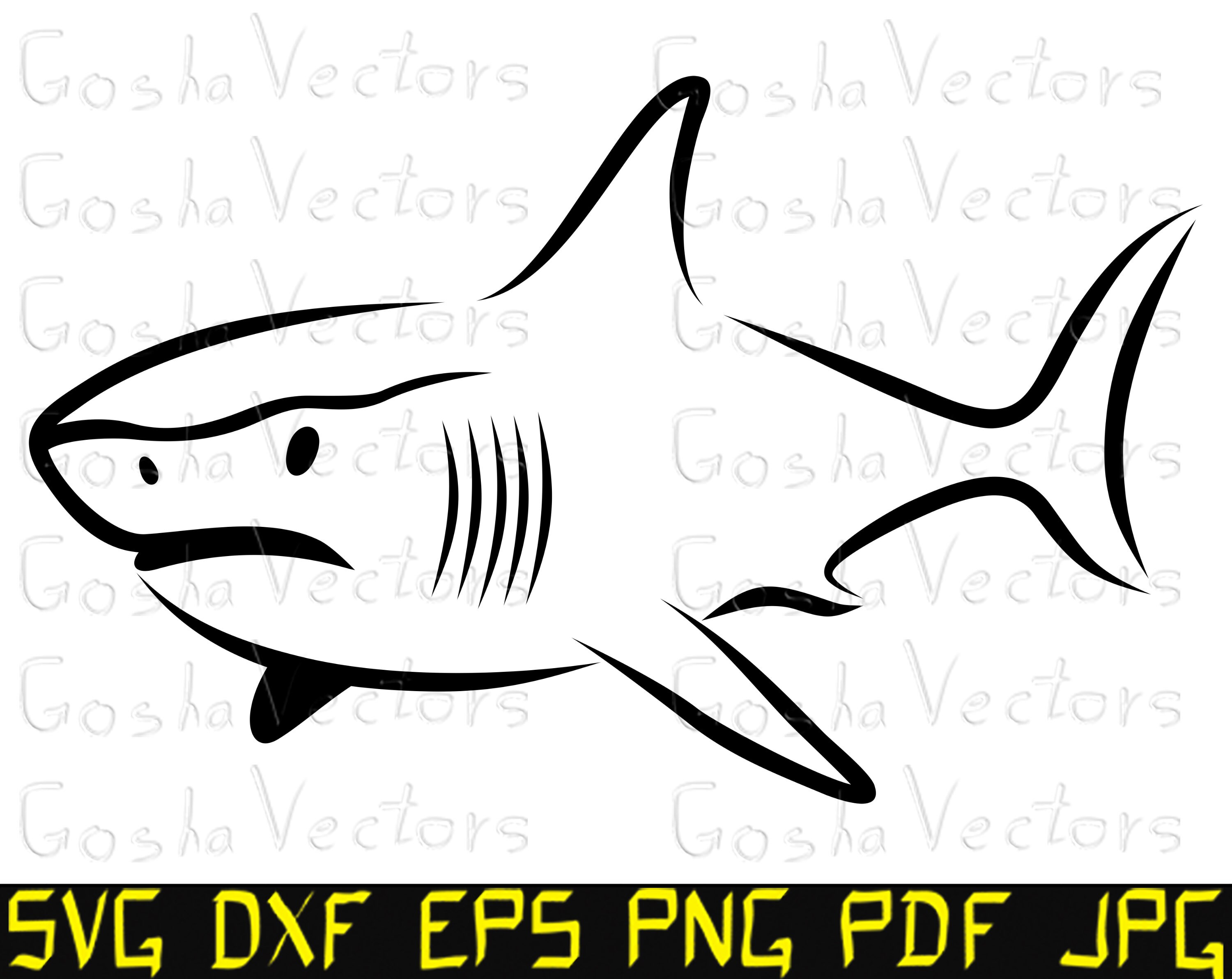 Download Shark svg. Fish svg. Cutting file template Cameo Cricut t ...