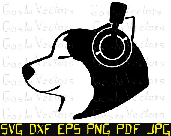 Download Dog In Earphones Svg Headphones Svg Music Svg Dog Svg Etsy PSD Mockup Templates