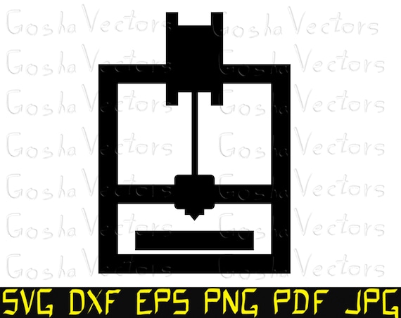 Download 3d Printer Svg Additive Technology Cutting File Template Cameo Cricut Sign Dxf Silhouette Vector Clipart Vinyl