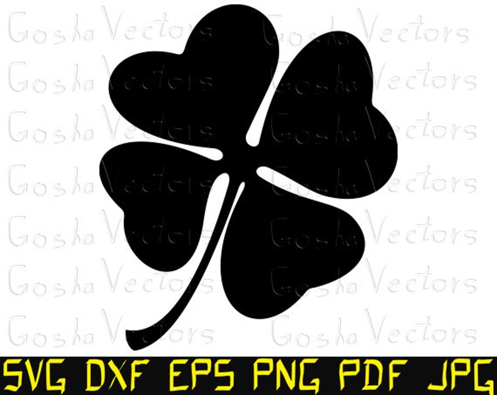 Four-leaf clover svg. Cutting file template Cameo Cricut t | Etsy