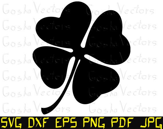 Four Leaf Clover Svg Cutting File Template Cameo Cricut T Etsy