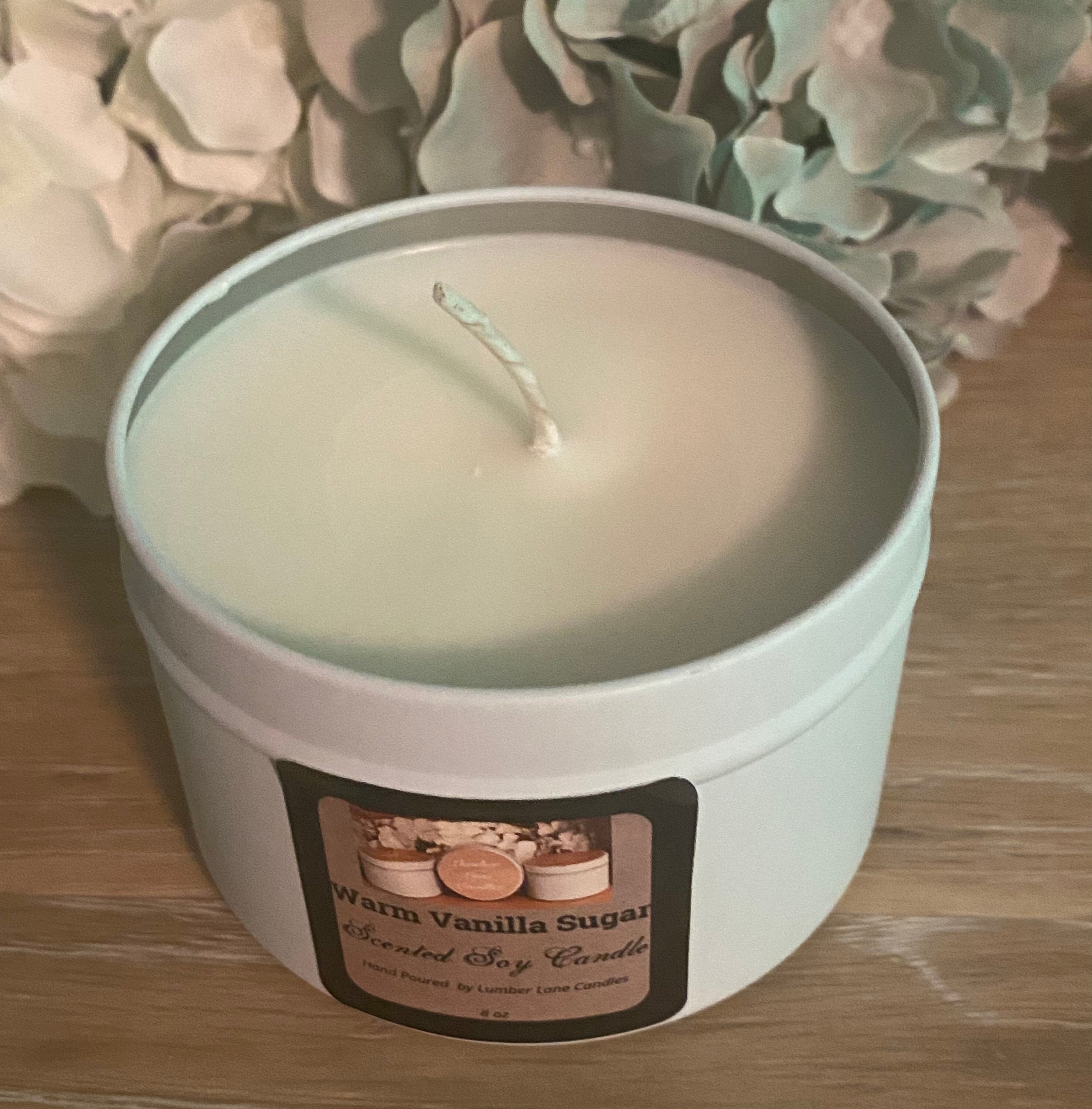 Warm Vanilla Sugar scented soy candle Etsy