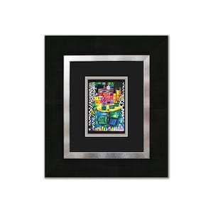 artissimo / Hochwertig gerahmter Kunstdruck 40x45cm / Poster mit Rahmen / Wandbild / Bild / Friedensreich Hundertwasser : Antipode King