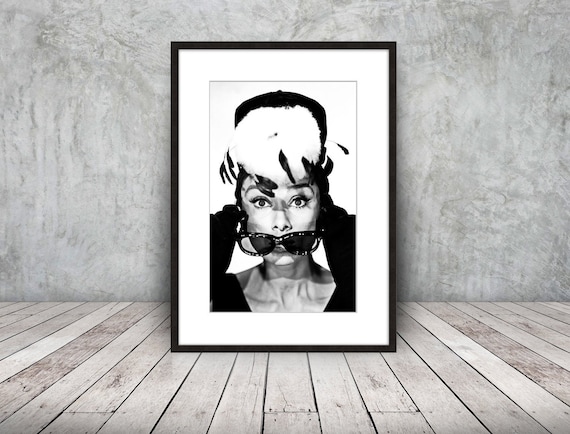 Audrey Hepburn Image De Haute Qualite Avec Cadre Etsy France