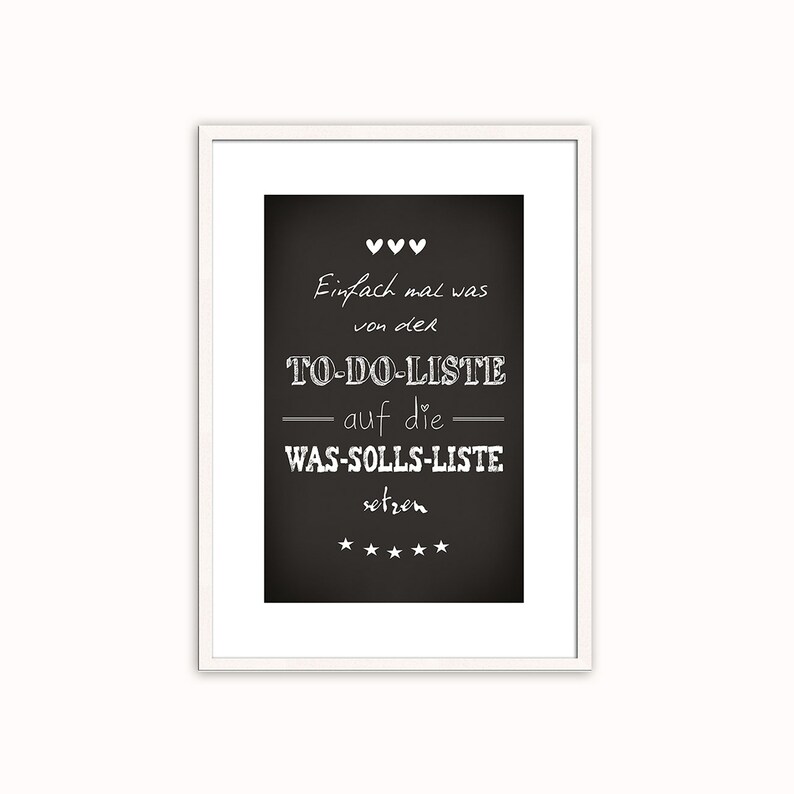 Artissimo SpruchBild mit Rahmen 51x71cm / Poster mit Sprüchen Etsy