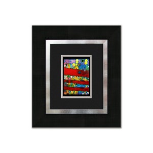 artissimo / Hochwertig gerahmter Kunstdruck 40x45cm / Poster mit Rahmen / Wandbild / Bild / Friedensreich Hundertwasser : Rote Flüsse