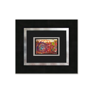 artissimo / Hochwertig gerahmter Kunstdruck 45x40cm / Poster mit Rahmen / Wandbild / Bild / Friedenreich Hundertwasser : Who has eaten..
