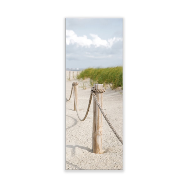 Glasbild, artissimo, 30x80cm, Bild hinter Glas, Foto, Druck, Poster, Wandbild, modern, Hochformat, Strand und Meer, Dünen-Landschaft maritim