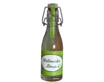 Waldmeister Sirup (26,85EUR/L) Bügelflasche 230ml - echter Waldmeister - handgemacht regional- veganes Geschenk Feinkost - Sekt & Schorle