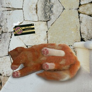 Schlafende Wollfilz Spiralkatze, realistische Katze Figur, Kuscheltier in Originalgröße nach Foto, Geschenk für Katzenliebhaber von MariRich zdjęcie 3