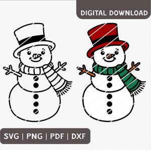 Svg dxf png pdf pupazzo di neve file trama inverno Natale vinile adesivo stampa tessile finestra immagine carta adesivo decorazione download digitale