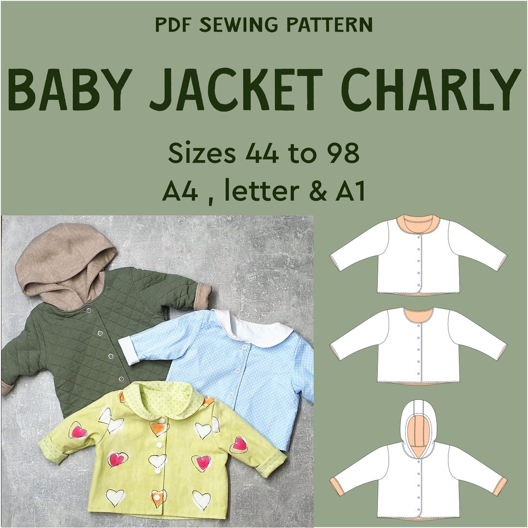 PDF Pattern Reversible Jacket With Collar and Hood Charly Basic Clothing Boys and Girls Ebook