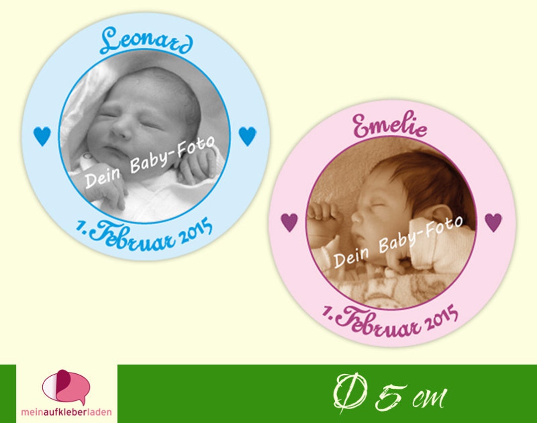 15 Stickers Your Baby Photo Birth Stickers for Boys & - Etsy
