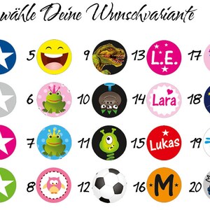 96 mini Stifteaufkleber 1 cm Ø wasserfest Sticker, Aufkleber für Stifte, Lineal, Schere, ... Bild 2