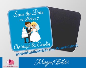 15 Magnetbilder | Save the Date, Einladung zur Hochzeit, Gastgeschenke Verlobung,