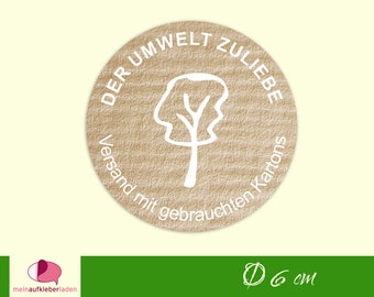 Verpackungsetiketten - rund | Der Umwelt zuliebe - Baum