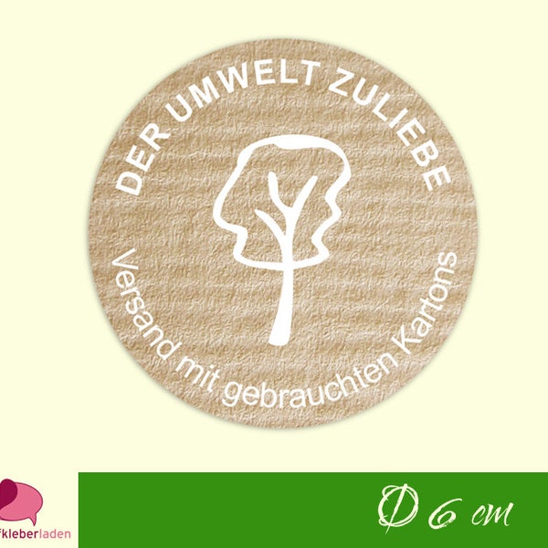 Verpackungsetiketten - rund | Der Umwelt zuliebe - Baum